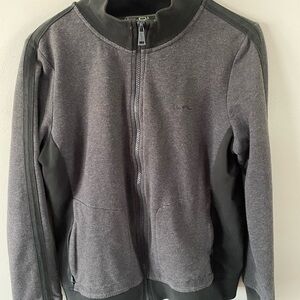 Ralph Lauren Active Gray and Black‎ full zip women’s sweatshirt size large
